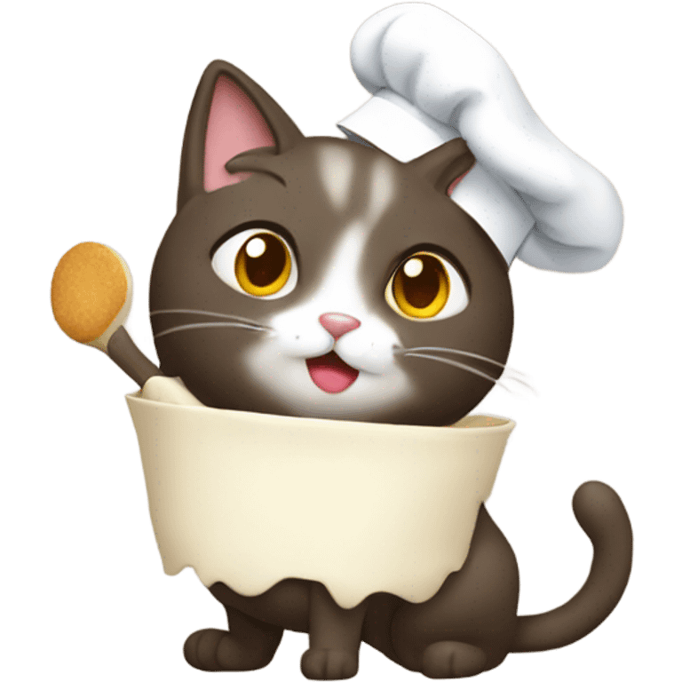 Cat baking food emoji