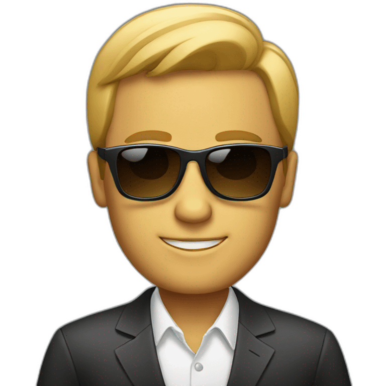 Businessman wearing sunglasses emoji