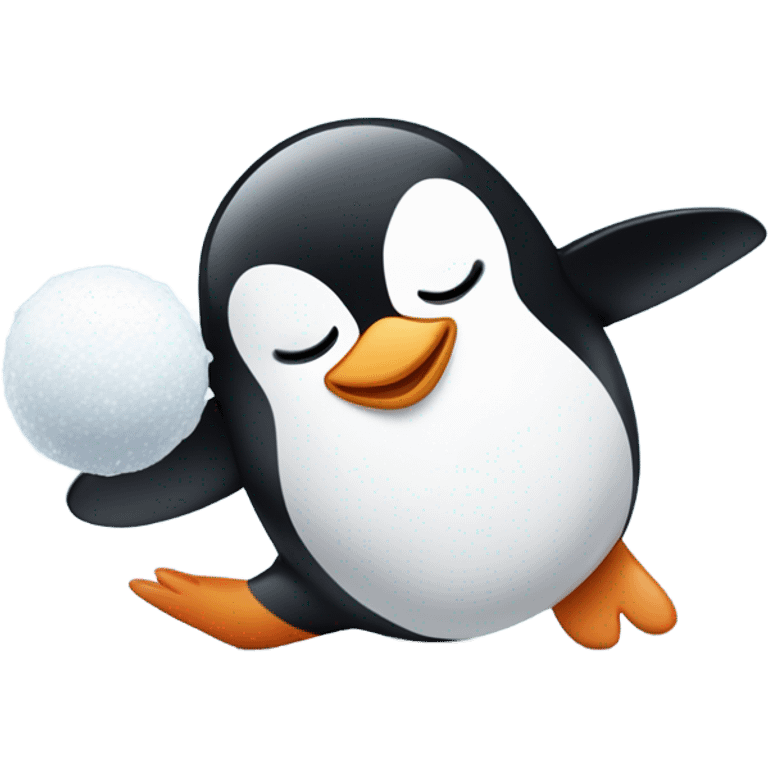 Penguin playing  emoji