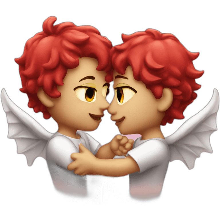 devil kiss angel emoji