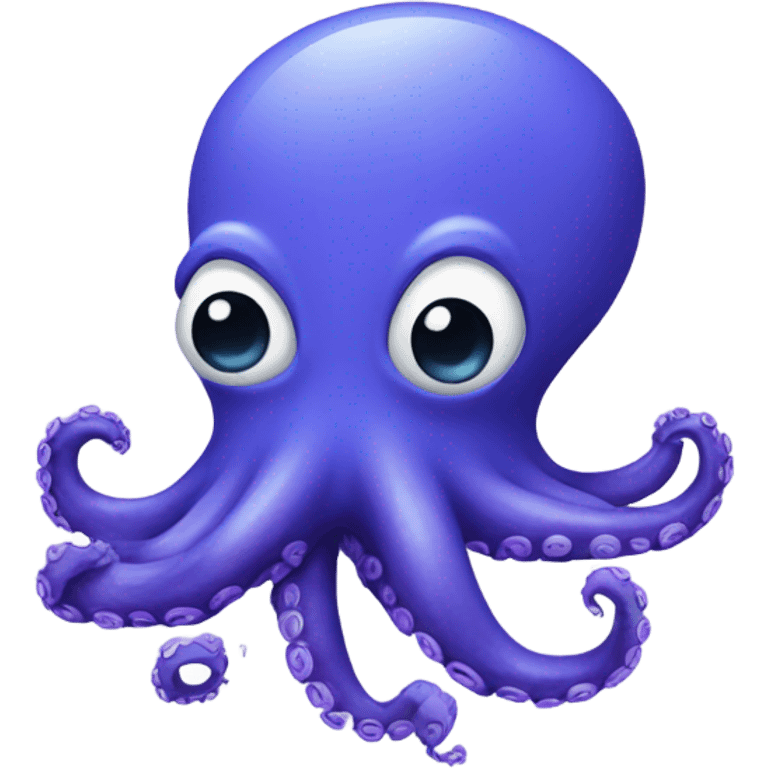 Purple Octopus with blue shoes  emoji