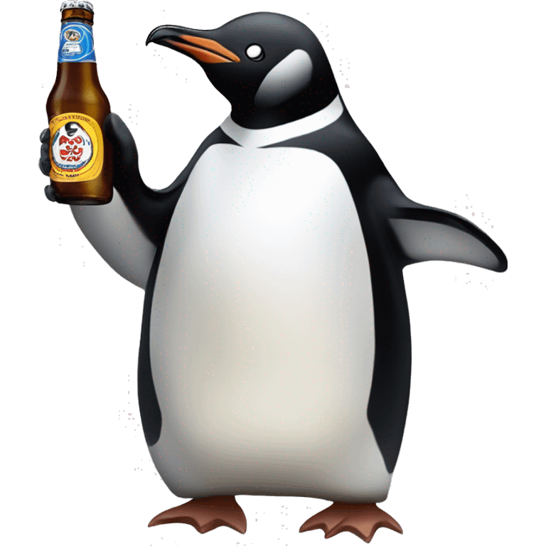 penguin having some bottles of club mate emoji