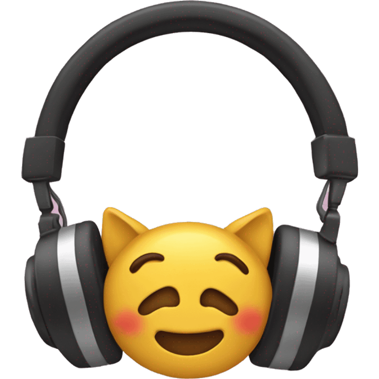 Headphones with mini Corquette bows emoji