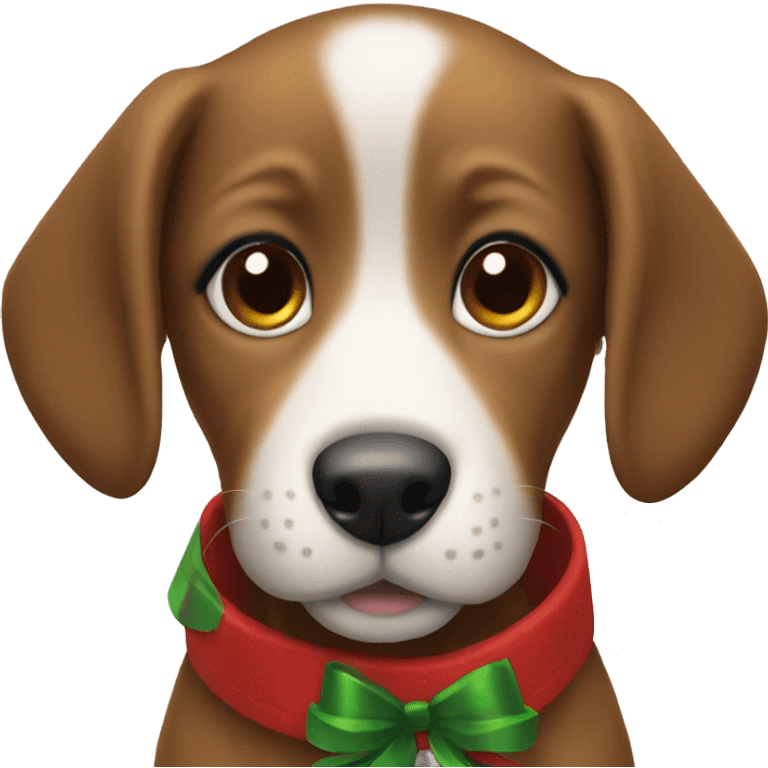 Christmas puppy emoji