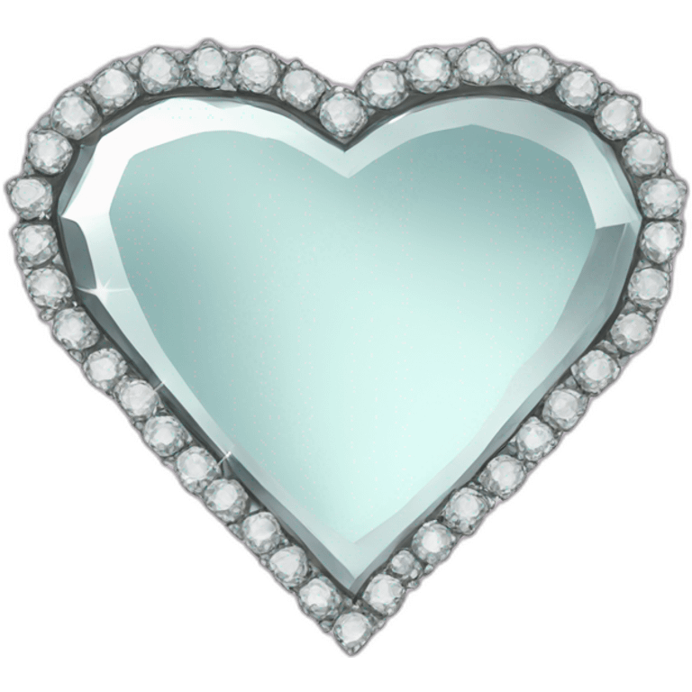 fancy diamond heart mirror emoji