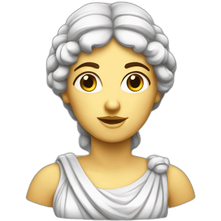 female greek statue cartoon style emoji