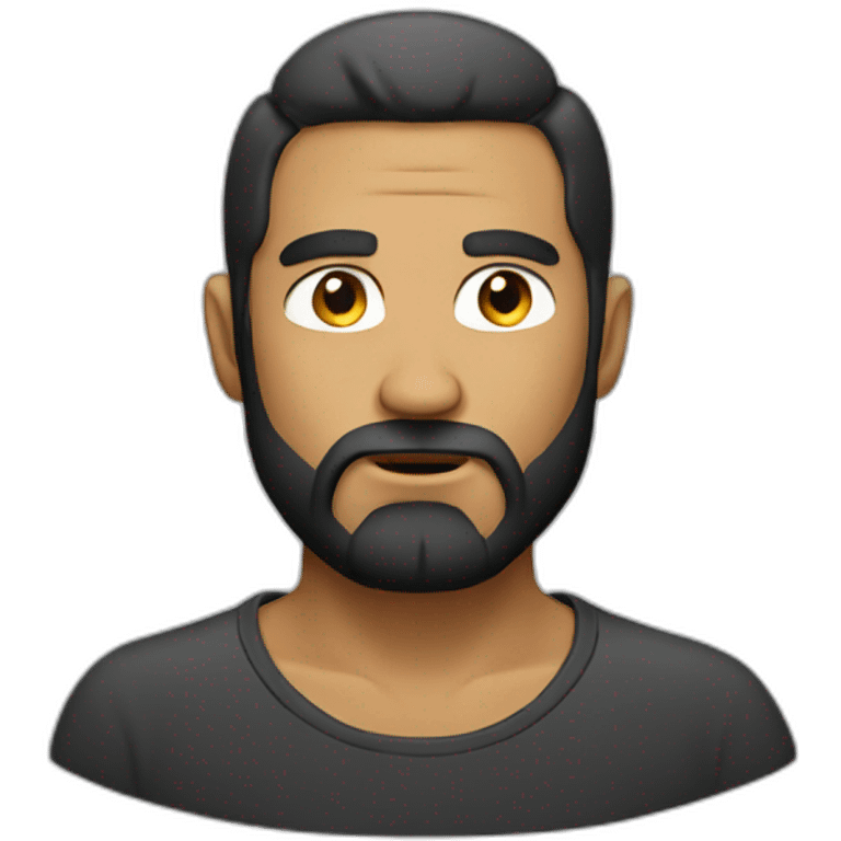 Man with attitude with beard  emoji