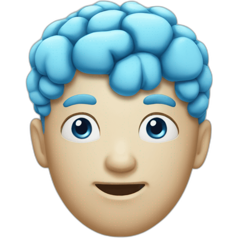 Cerveau bleu emoji