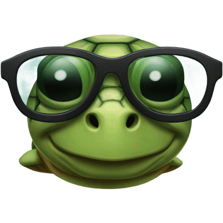 Turtle with sunglasses emoji