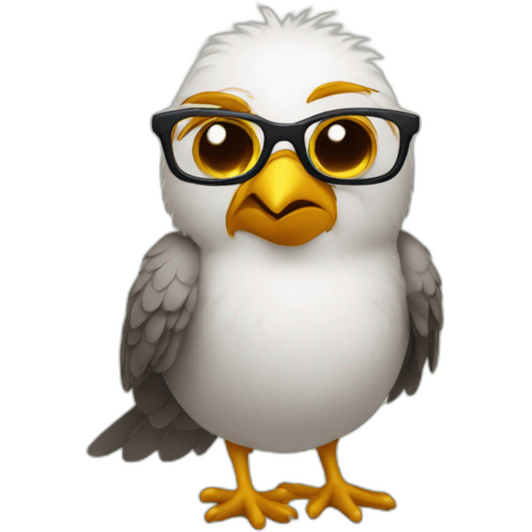 Bird with glasses emoji