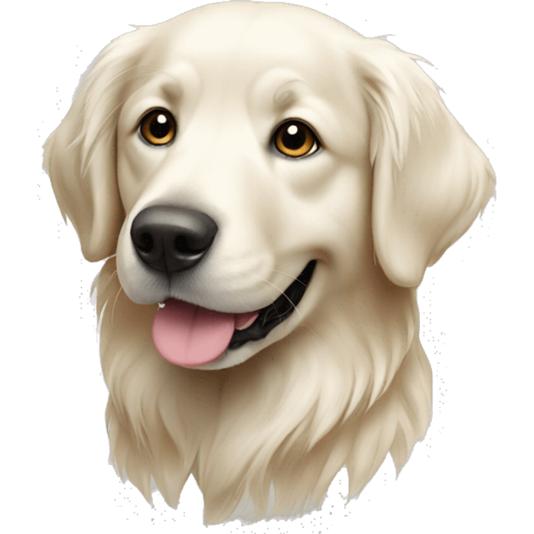 White golden retriever  emoji