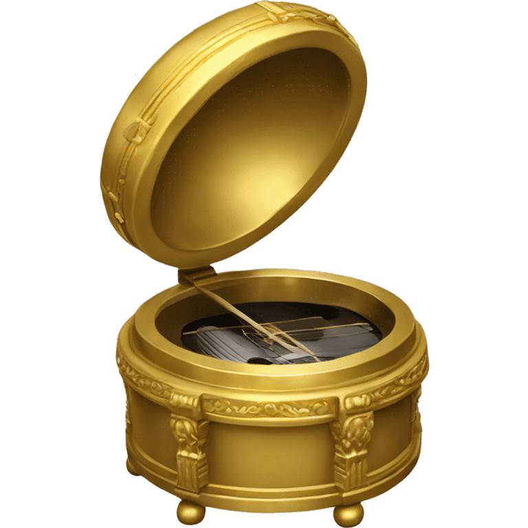  Round gold music box emoji