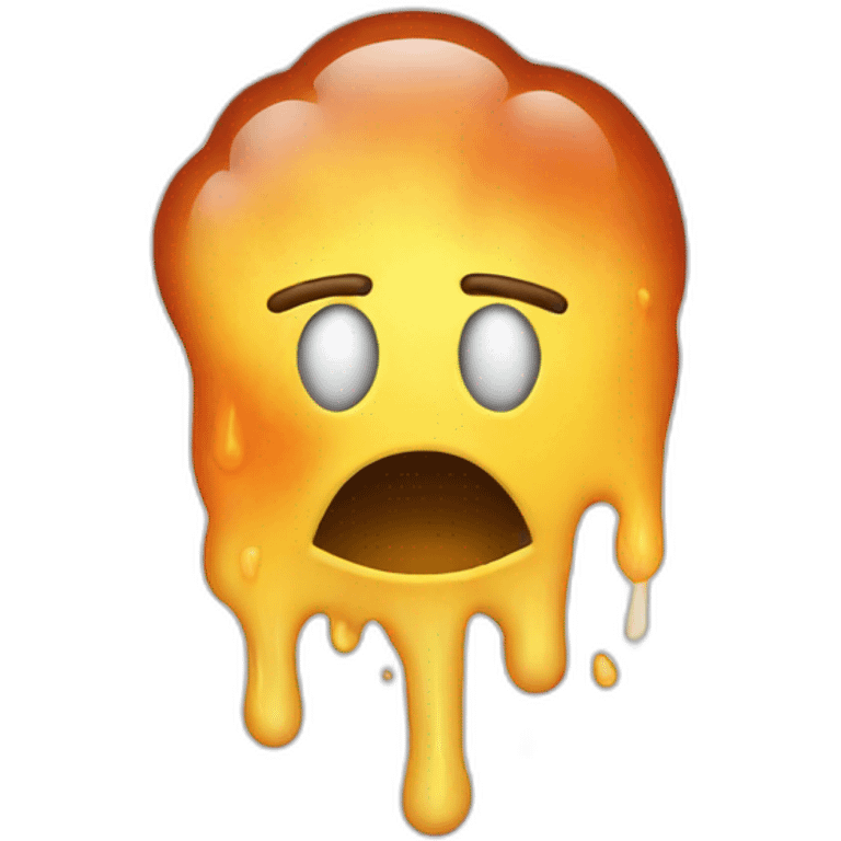 Emoji melting vaporized emoji