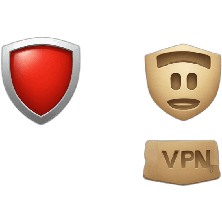 red shield and with VPN word on top emoji