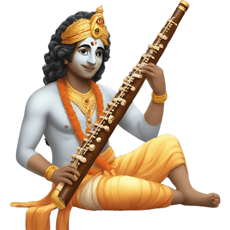 Bansuri with krishna emoji