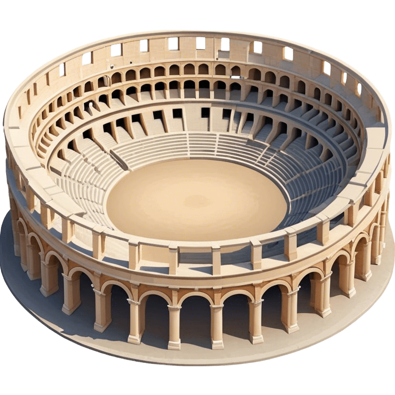 Realistic Pula Arena Landmark Emoji, featuring the grand Roman amphitheater with its large stone arches and well-preserved outer walls. emoji