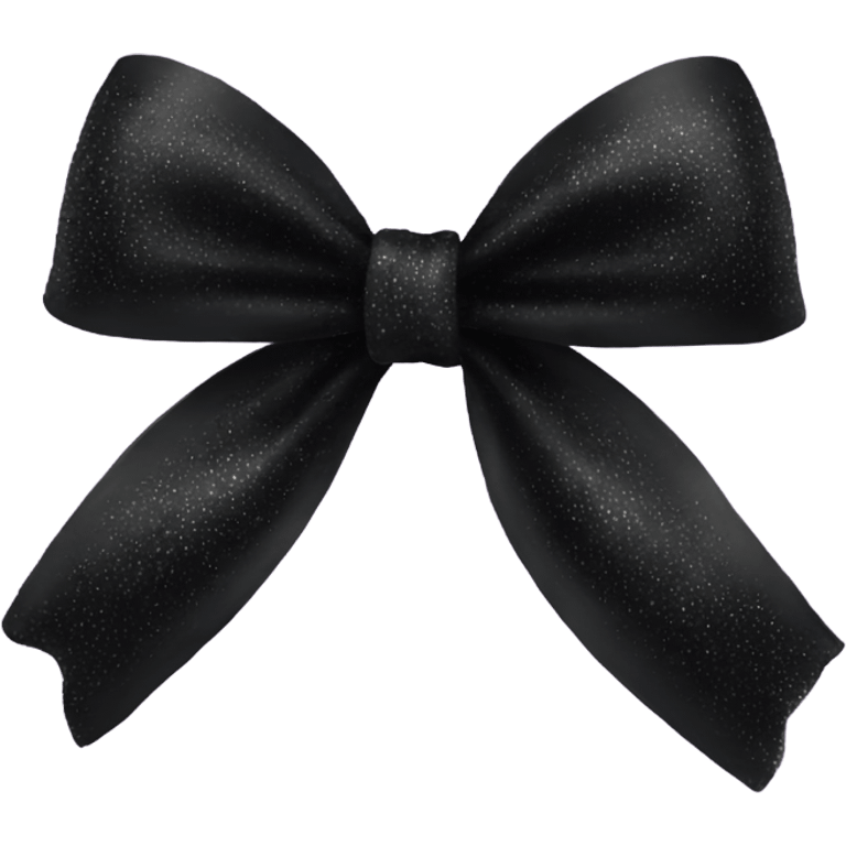 black sparkly silk bow emoji