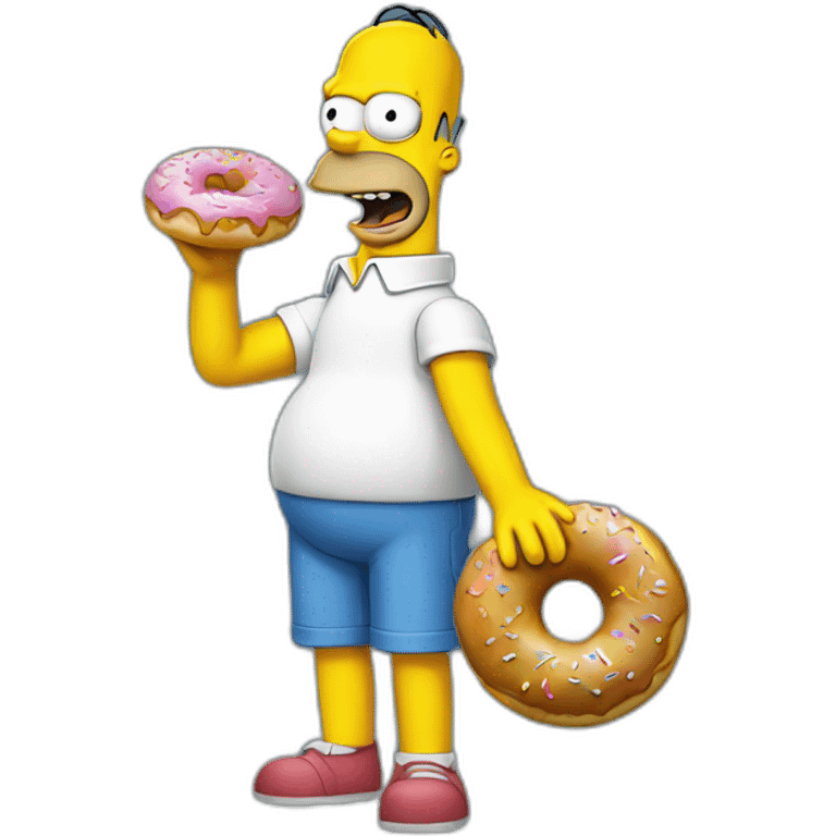 Homer simson hold a donut emoji