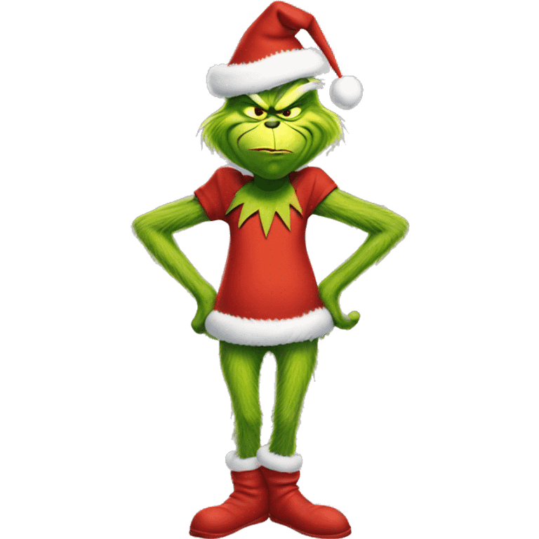 The grinch with knees emoji