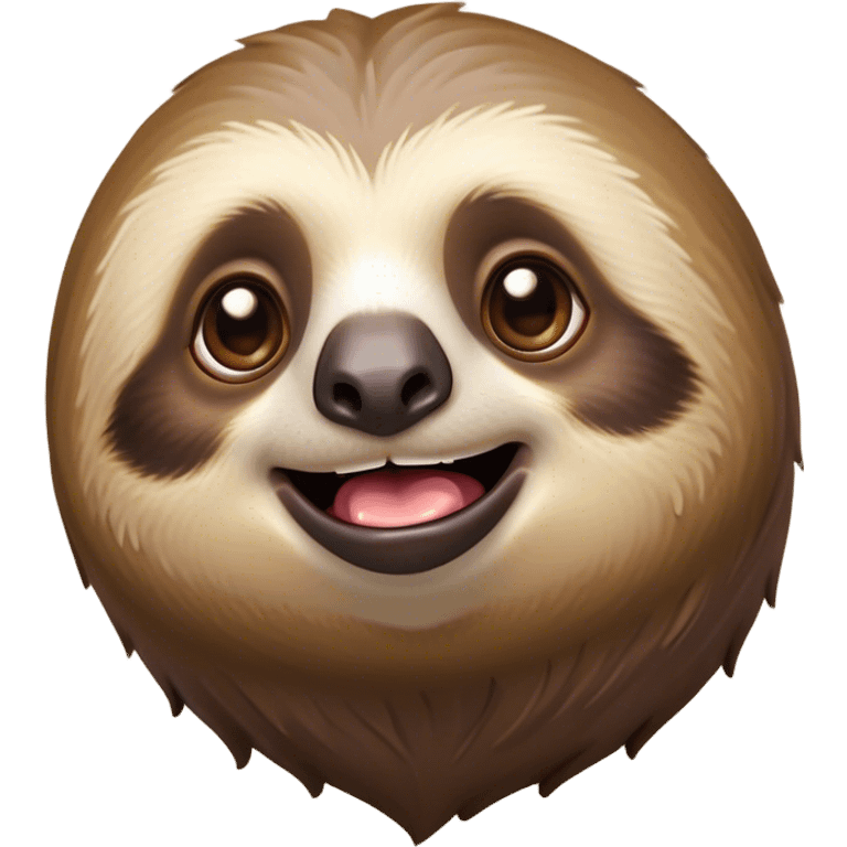 Cinematic Comical Sloth Portrait Emoji, Head tilted dramatically with an exaggeratedly shocked expression, featuring a slow, adorably sluggish form with wide, comically expressive eyes full of humorous disbelief, Simplified yet hilariously expressive features, highly detailed, glowing with a slightly sassy, lazy glow, high shine, dramatic yet playful, stylized with an air of quirky, unhurried attitude, soft glowing outline, capturing the essence of a meme-worthy sloth that looks ready to side-eye its way into viral fame! emoji