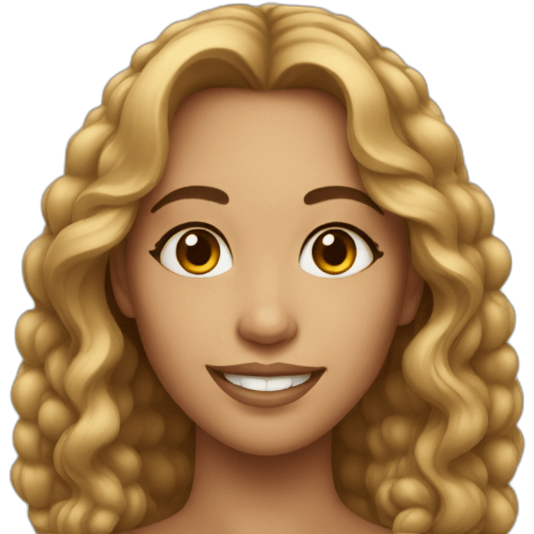 woman with beauty spot smiling emoji