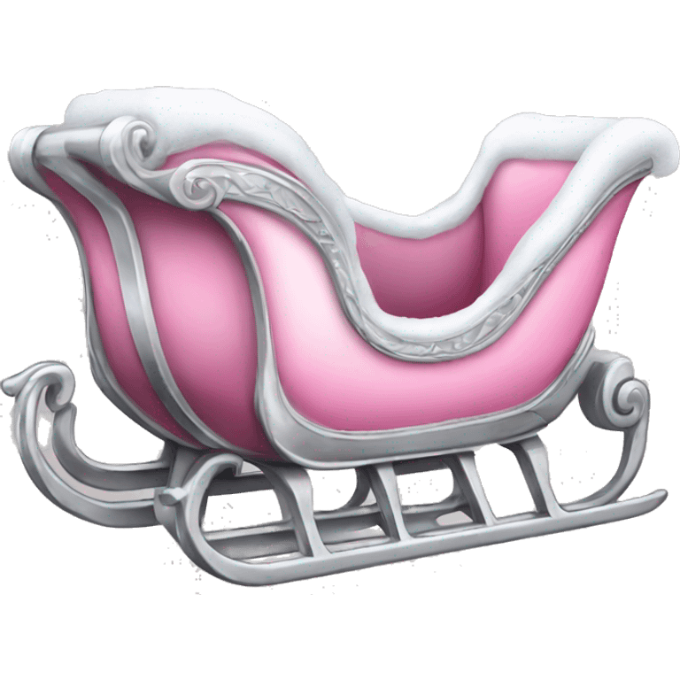  pink sleigh silver trim emoji