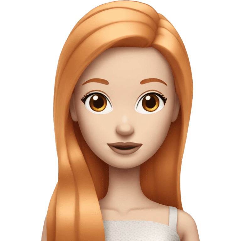 Pale Barbie ginger emoji