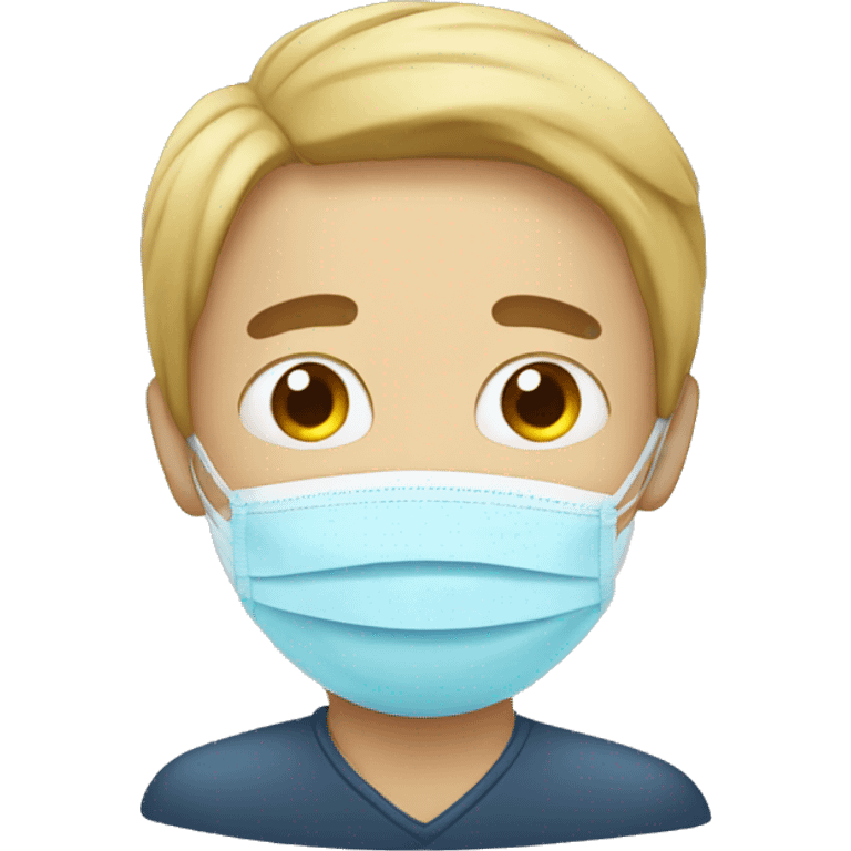 A sick man have mask  emoji