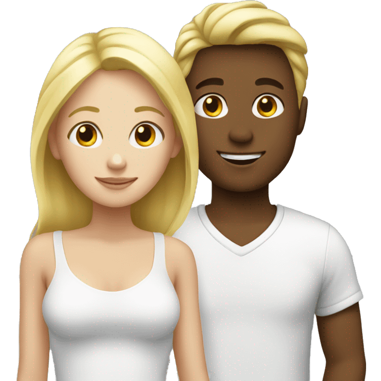 blonde girl with boy emoji