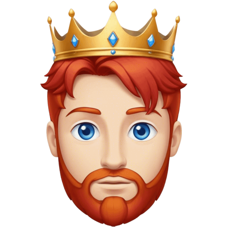 Red hair king blue eyes, emoji