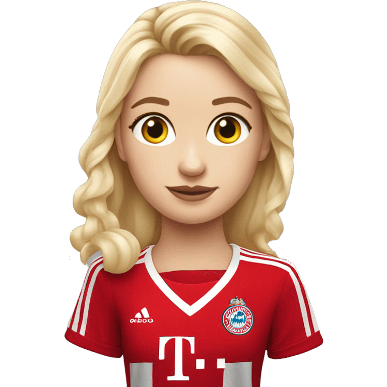 Blonde girl in a fc Bayern Munich Trikot  emoji