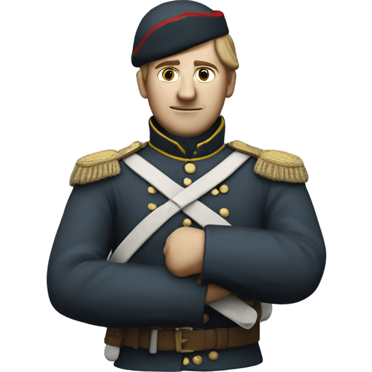 soldier in the Crimean War with a plaster cast on his arm emoji