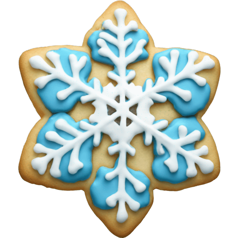 Sugar cookie with snowflake emoji