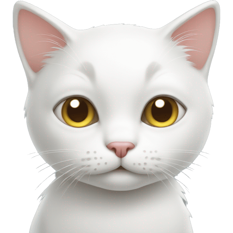 Cute white cat emoji