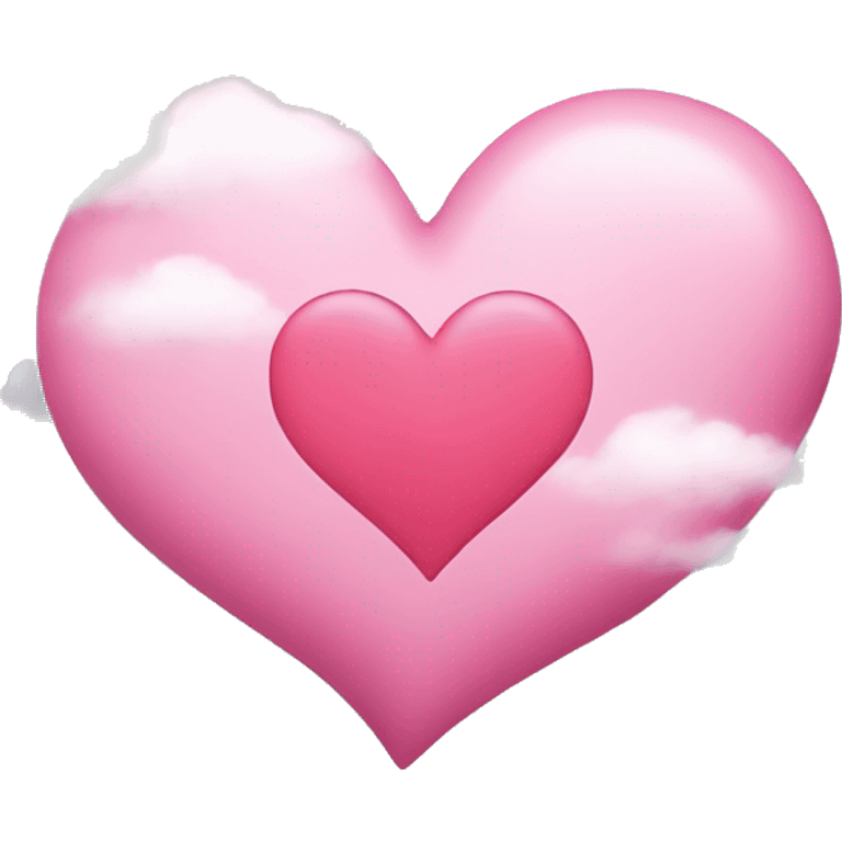 Pink heart and cloud  emoji