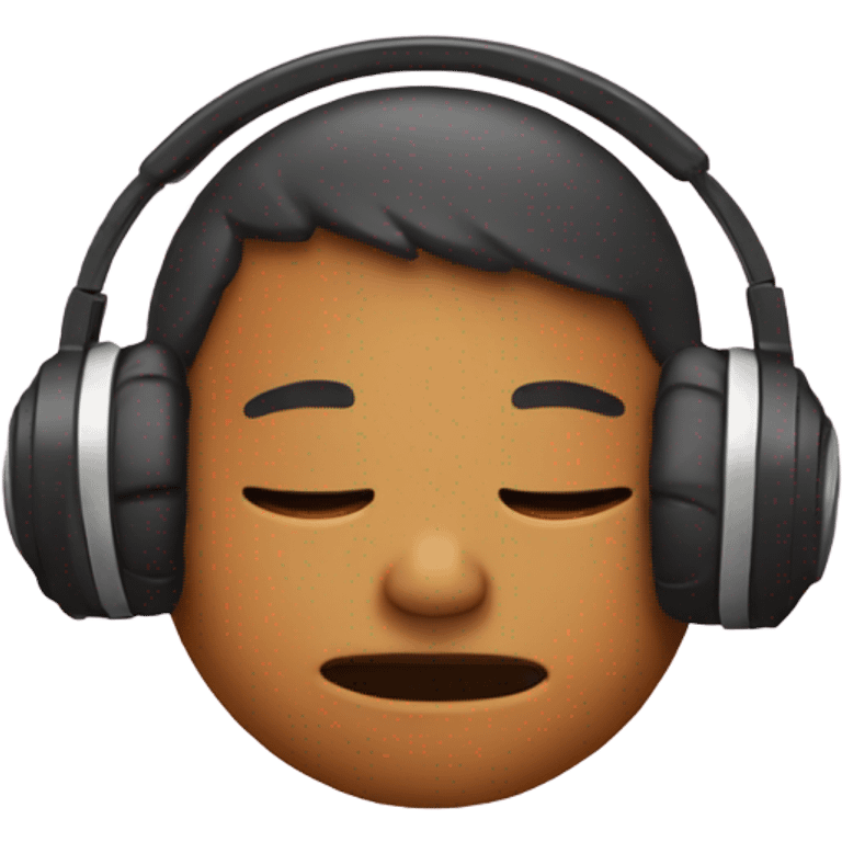 Sleep emoji with headphones emoji