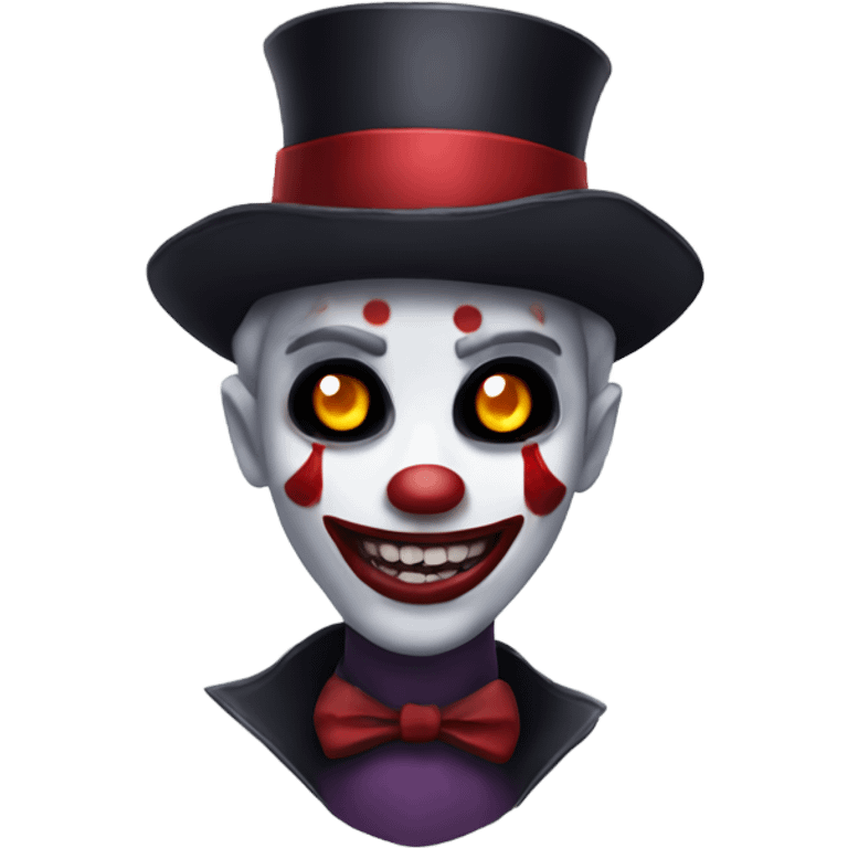 Vampire with a clown hat emoji