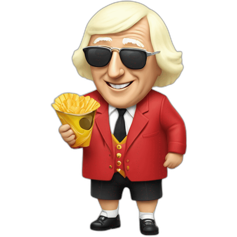 Sir Jimmy Savile is obese eating chips wonderful emoji