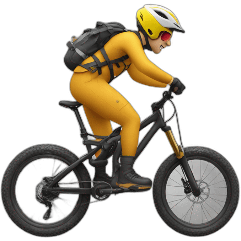 Un roux sur un vtt de descente emoji