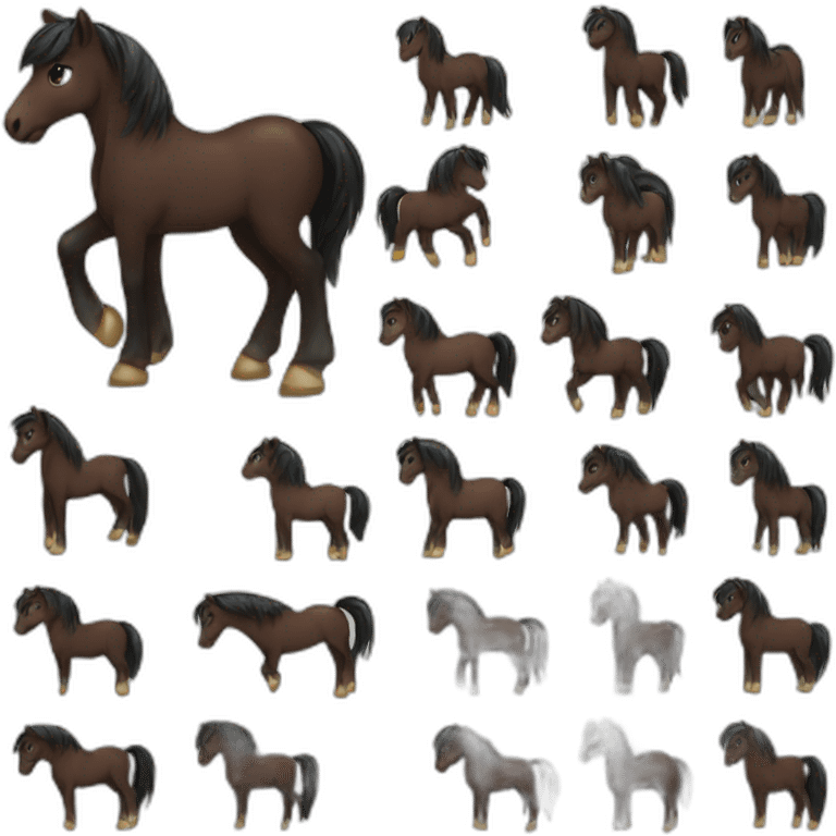 dark brown petit pony emoji