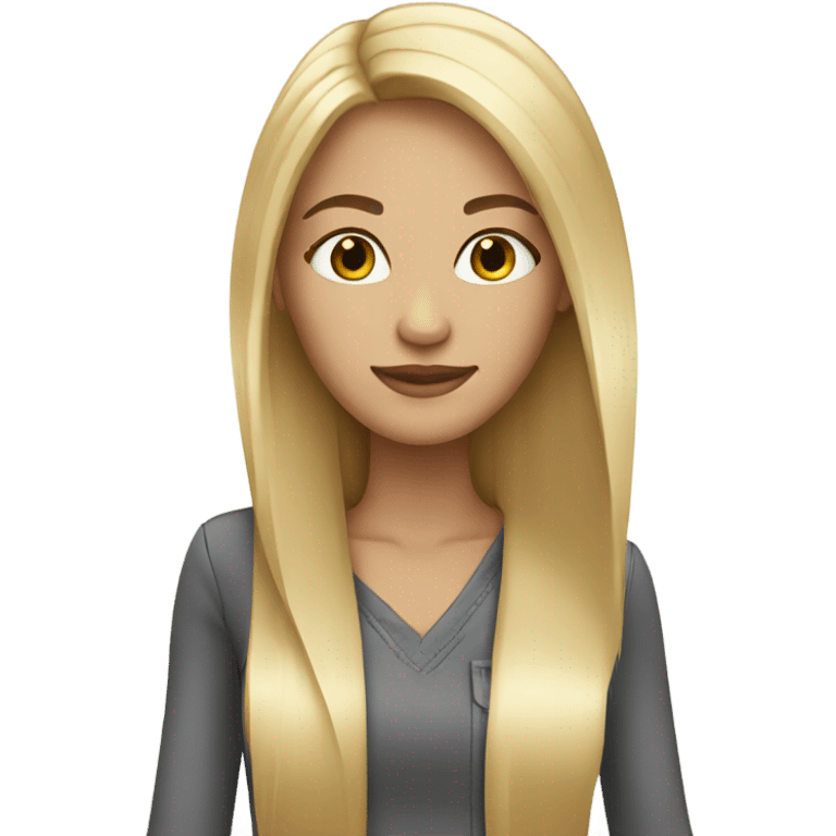 Pretty Blonde with straight hair emoji