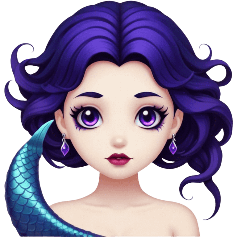 goth mermaid hime girl emoji