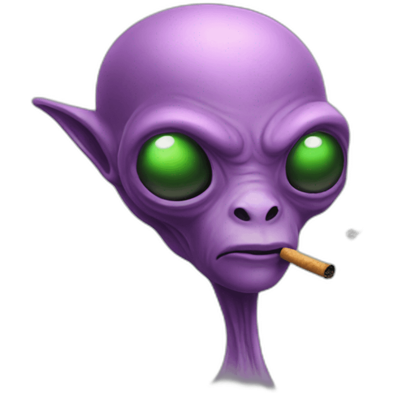 Alien smoking zaza emoji