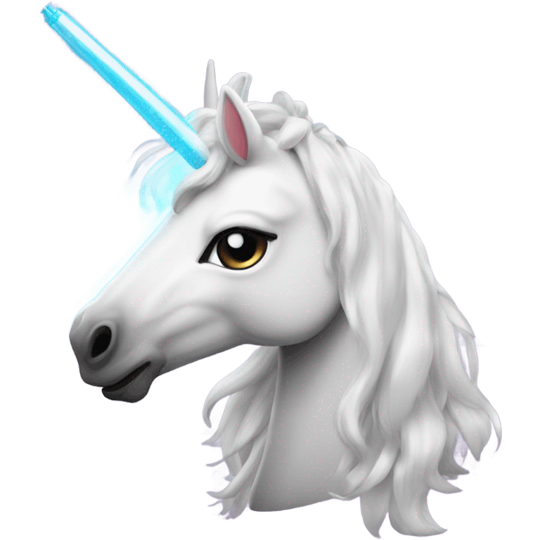 Unicorn with laser guns emoji