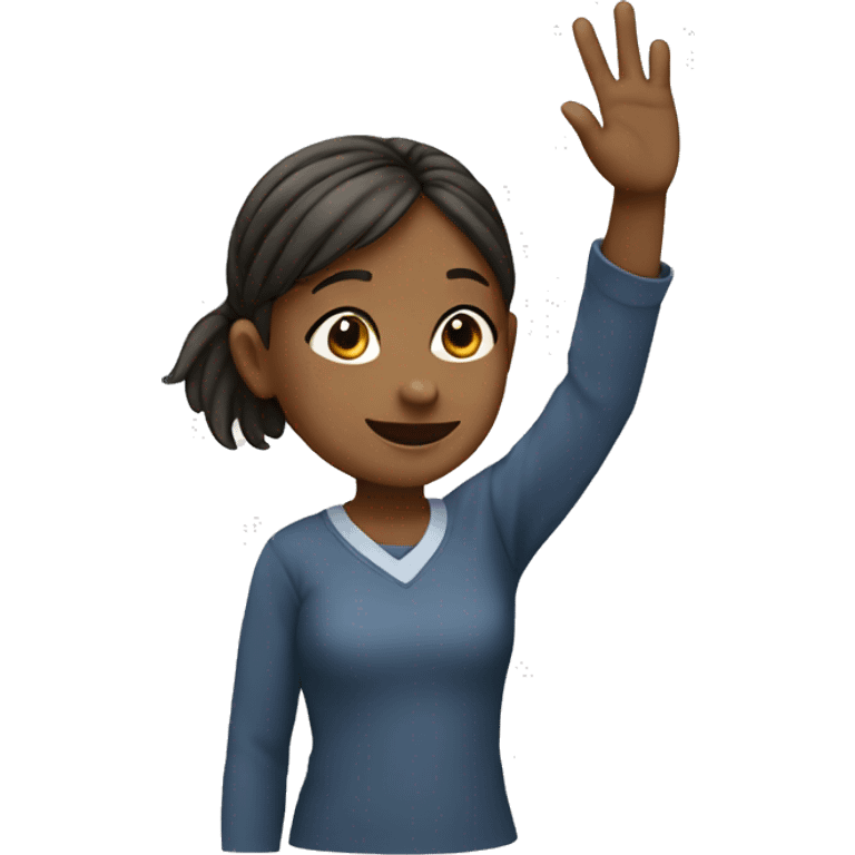 Girl raising hand emoji