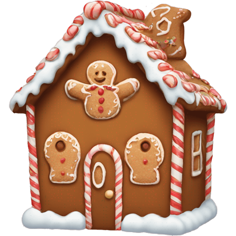 Cute Gingerbread house emoji