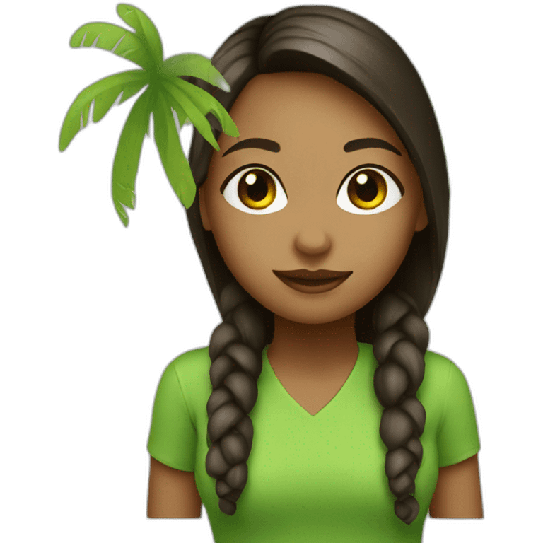 girl-with-green coconut emoji