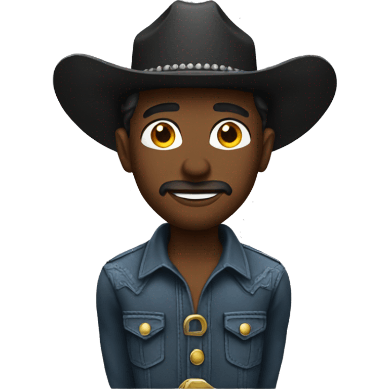 black cowboy emoji