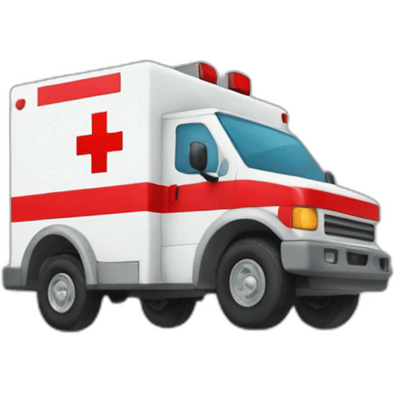 Red cross ambulance emoji