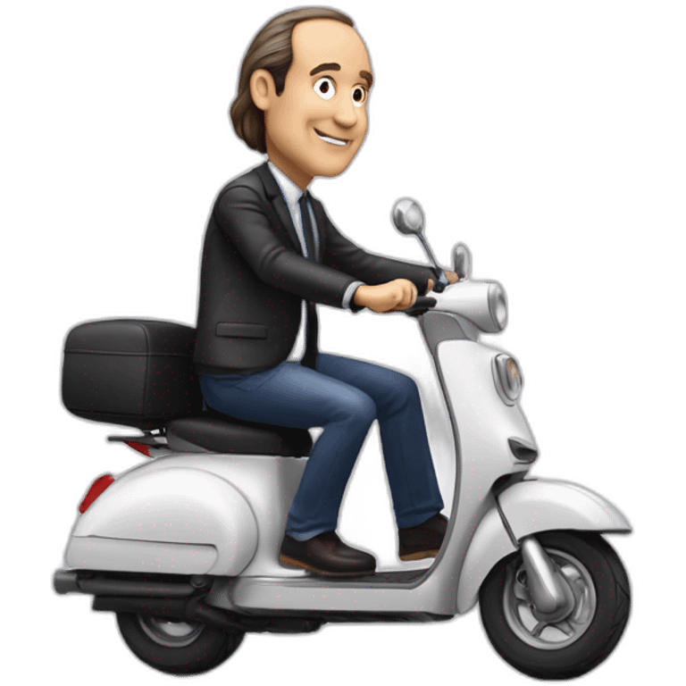 xavier niel sur un scooter emoji